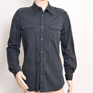 Men's Long Sleeve Prada Navy Button Down Shirt
